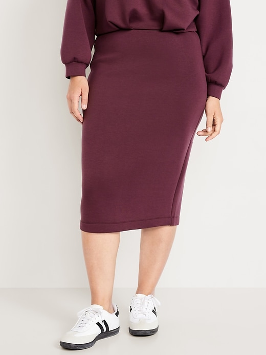 Image number 4 showing, Extra High-Waisted Bounce Fleece Midi Skirt