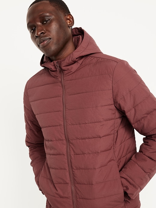 Image number 4 showing, Water-Resistant Narrow-Channel Nylon Puffer Jacket