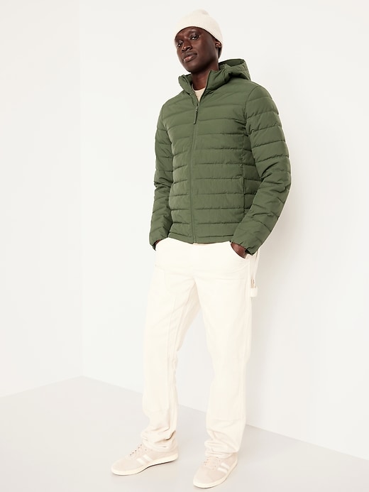Image number 3 showing, Water-Resistant Narrow-Channel Nylon Puffer Jacket