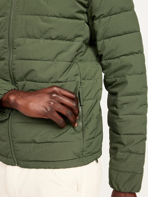 Image number 4 showing, Water-Resistant Narrow-Channel Nylon Puffer Jacket