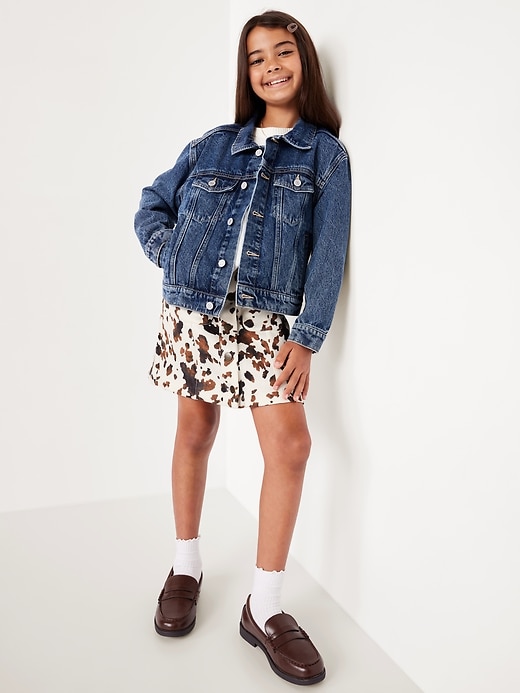 Image number 3 showing, Faux-Suede Button-Front Skirt for Girls