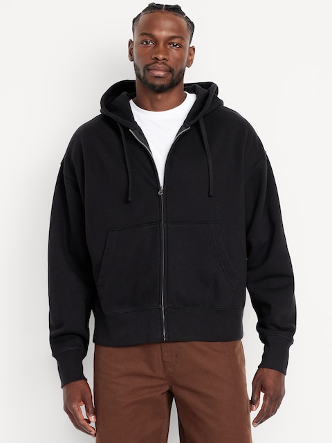 Veste courte à capuchon surdimensionnée Première nécessité - Noir