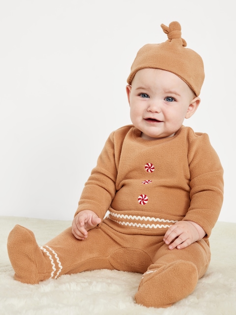 Ensemble layette 3 pièces en micromolleton à imprimé pour bébé - Multi
