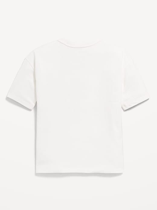 L'image numéro 3 présente T-shirt surdimensionné à manches courtes et à imprimé pour garçon
