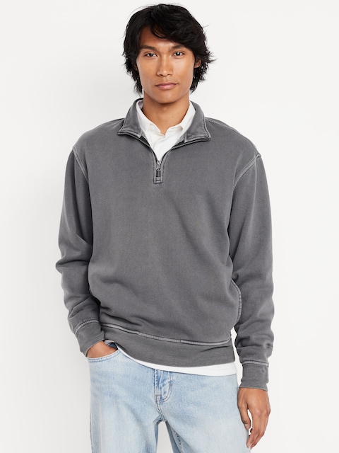 Rotation Quarter Zip - Washed Black