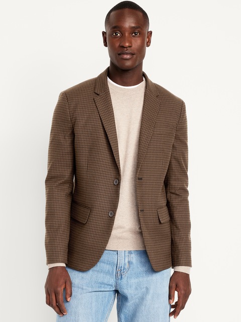 Blazer à motif pied-de-poule