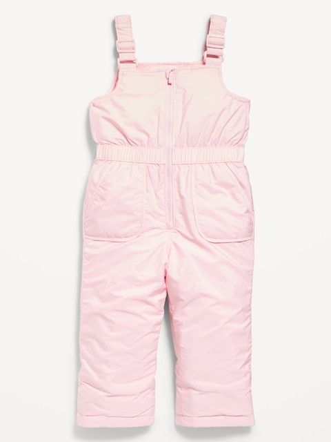Water-Resistant Snow-Bib Overalls for Toddler Girls