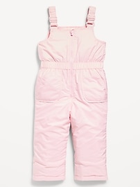 Image number 1 showing, Water-Resistant Snow-Bib Overalls for Toddler Girls