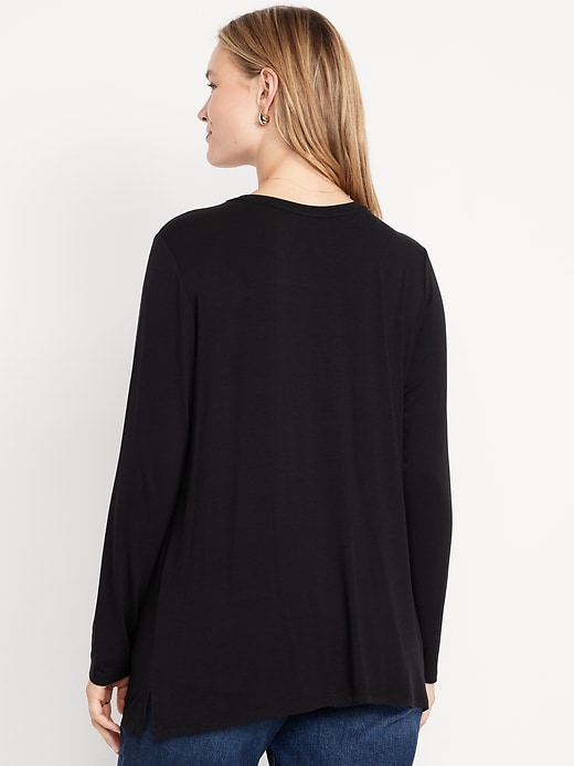 Image number 5 showing, Luxe Long-Sleeve Crew-Neck Tunic