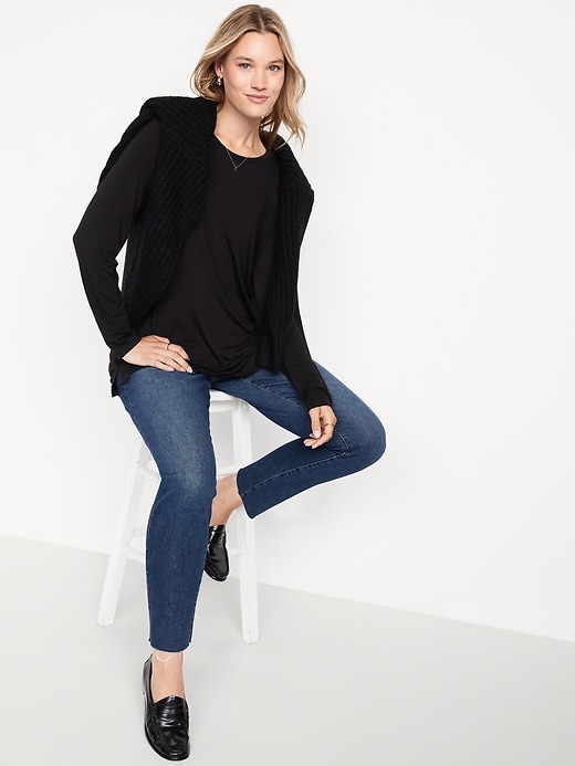 Image number 3 showing, Luxe Long-Sleeve Crew-Neck Tunic