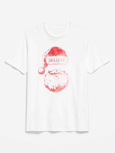Holiday-Graphic T-Shirt - Believe (White)