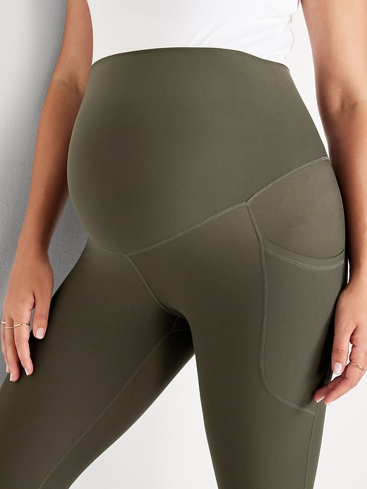 Image number 5 showing, Maternity Full-Panel PowerSoft 7/8 Leggings