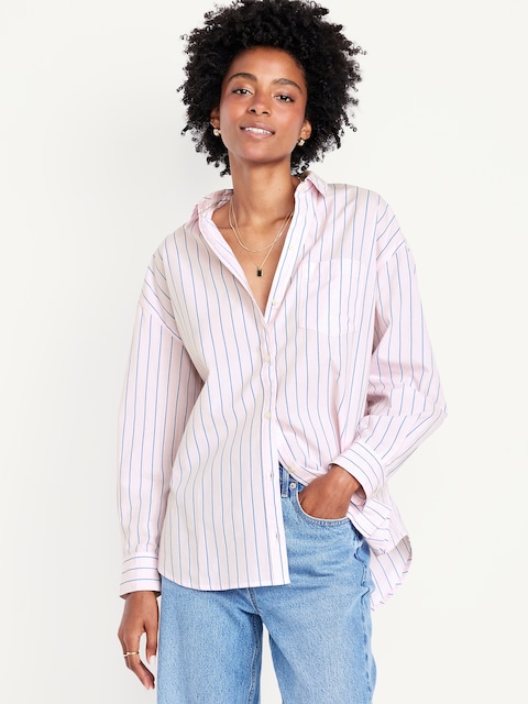 Oversized Button-Down Boyfriend Shirt