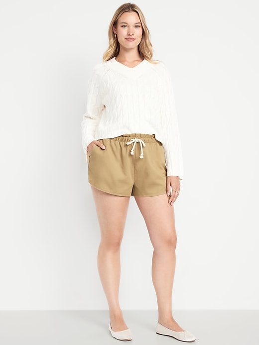 Image number 4 showing, Mid-Rise Twill Volume Shorts