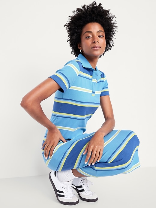 Image number 3 showing, Short-Sleeve Polo Maxi Dress