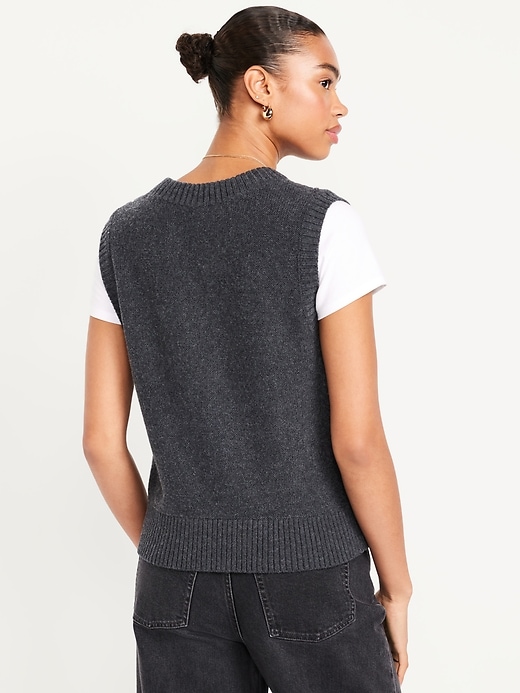 Image number 2 showing, Wool-Blend Cable-Knit Vest