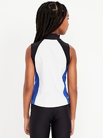 Image number 2 showing, PowerSoft Fitted Sleeveless Zip Top for Girls