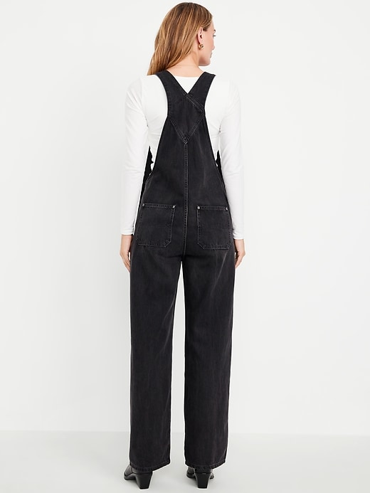 Image number 2 showing, Baggy Wide-Leg Jean Overalls
