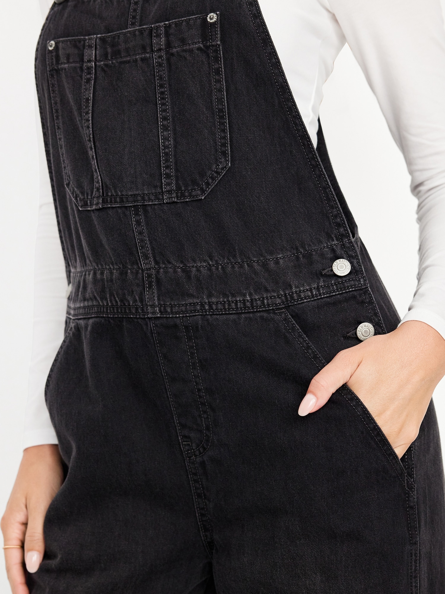 Baggy Wide-Leg Jean Overalls
