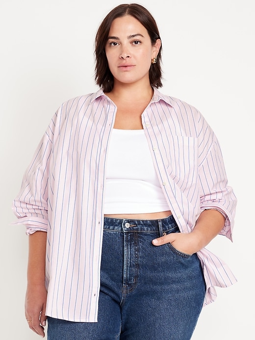 Image number 6 showing, Oversized Button-Down Boyfriend Shirt