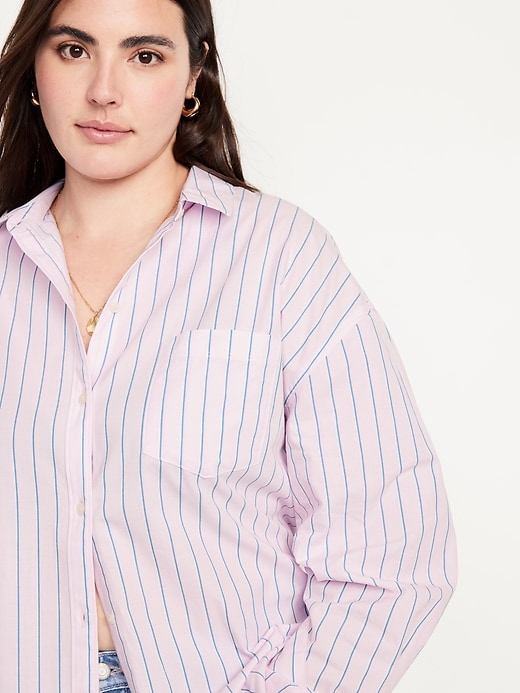 Image number 3 showing, Oversized Button-Down Boyfriend Shirt