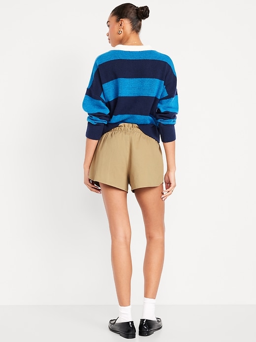 Image number 3 showing, Mid-Rise Twill Volume Shorts
