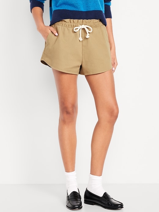 Image number 2 showing, Mid-Rise Twill Volume Shorts