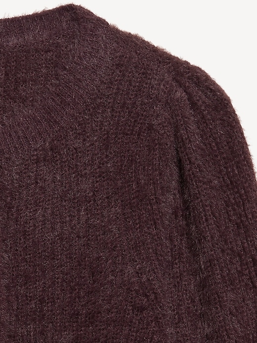 Image number 5 showing, Cropped Eyelash Cardigan Sweater