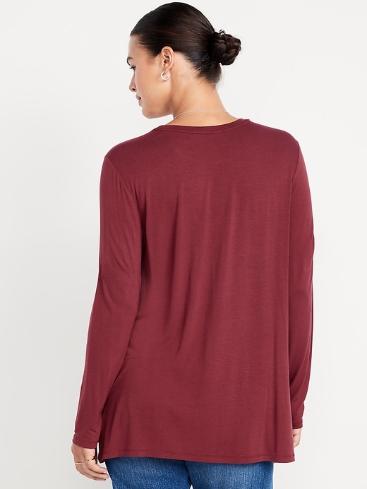 Image number 5 showing, Luxe Long-Sleeve Crew-Neck Tunic