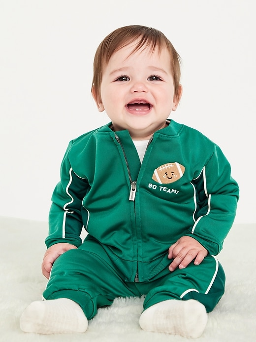 Image number 1 showing, Full-Zip Embroidered Jacket and Joggers Set for Baby