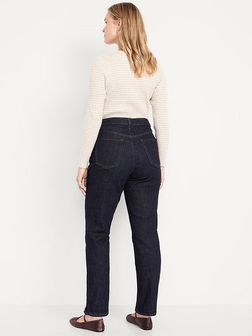 Image number 6 showing, Extra High-Waisted Straight Jeans