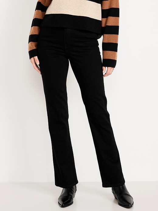 Image number 2 showing, Extra High-Waisted Straight Jeans