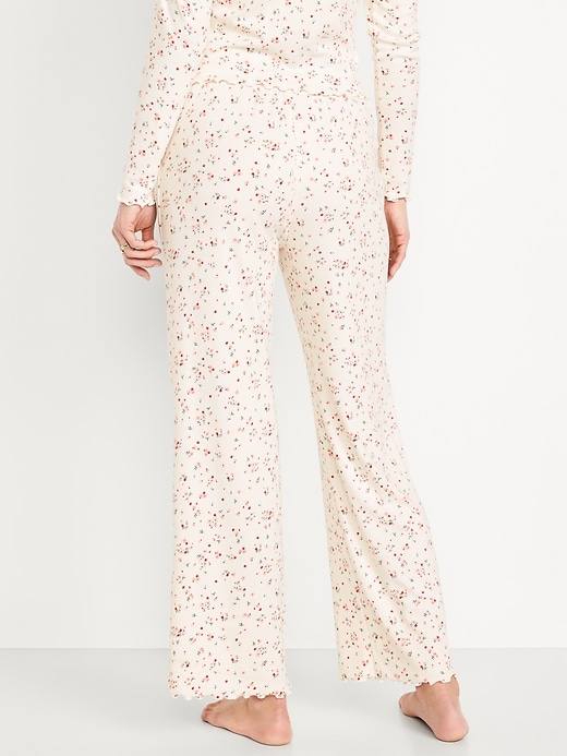 Image number 2 showing, High-Waisted Cozy Rib Pajama Pants