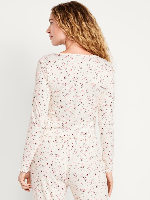 Image number 2 showing, Cozy Ribbed Pajama Top