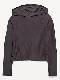 Image number 4 showing, CloudMotion Side-Ruched Performance Hoodie for Girls