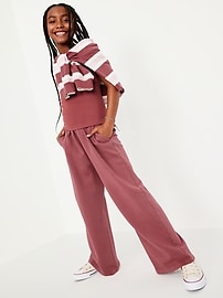 View large product image 3 of 5. Baggy Fleece Straight-Leg Sweatpants for Girls