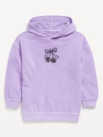 Image number 2 showing, Oversized Graphic Tunic Pullover Hoodie for Girls