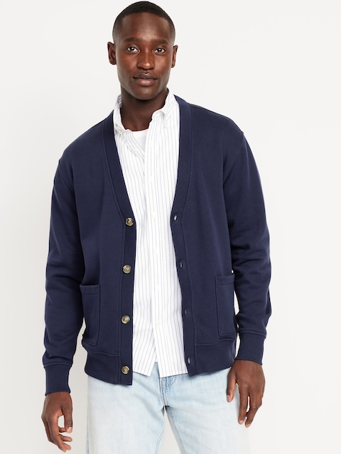 Cardigan en molleton