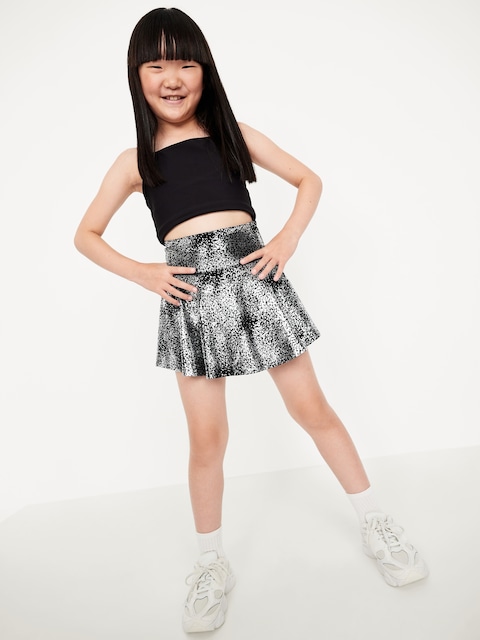Jupe-short PowerSoft à taille haute pour Fille - Noir Brillant