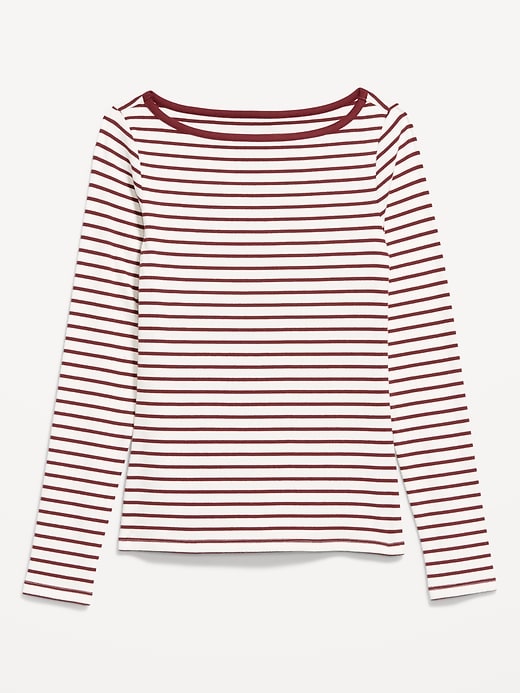 Image number 9 showing, Snug Long-Sleeve Boat-Neck T-Shirt