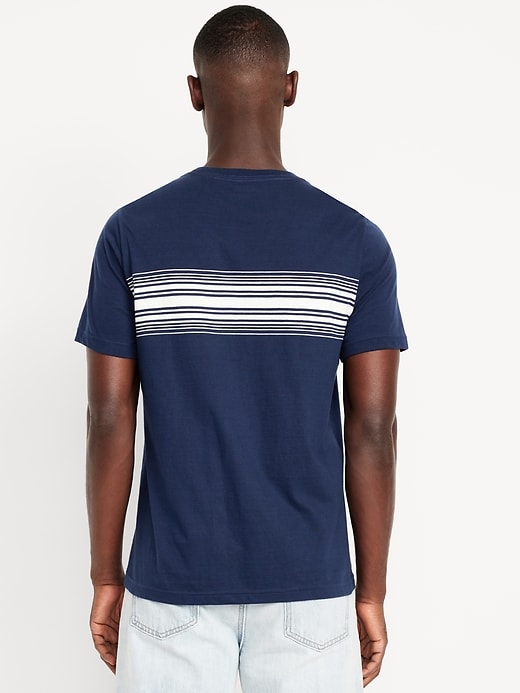 L'image numéro 2 présente T-shirt ras du cou à rayures
