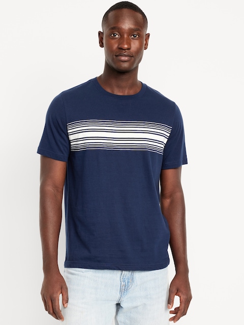 T-shirt ras du cou à rayures