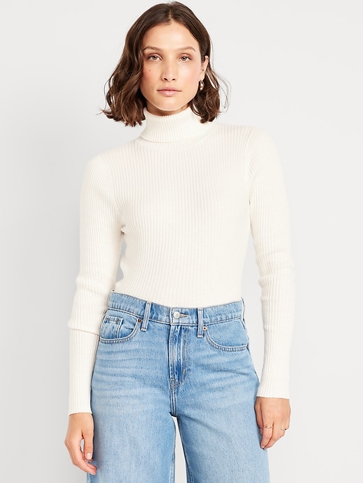 Image number 1 showing, SoSoft Lite Rib Turtleneck Sweater