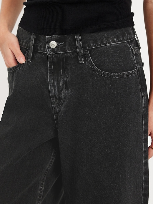 Image number 4 showing, Mid-Rise Wow Baggy Wide-Leg Jeans