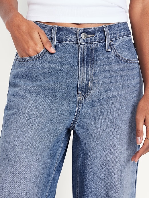 Image number 4 showing, Mid-Rise Wow Baggy Wide-Leg Jeans