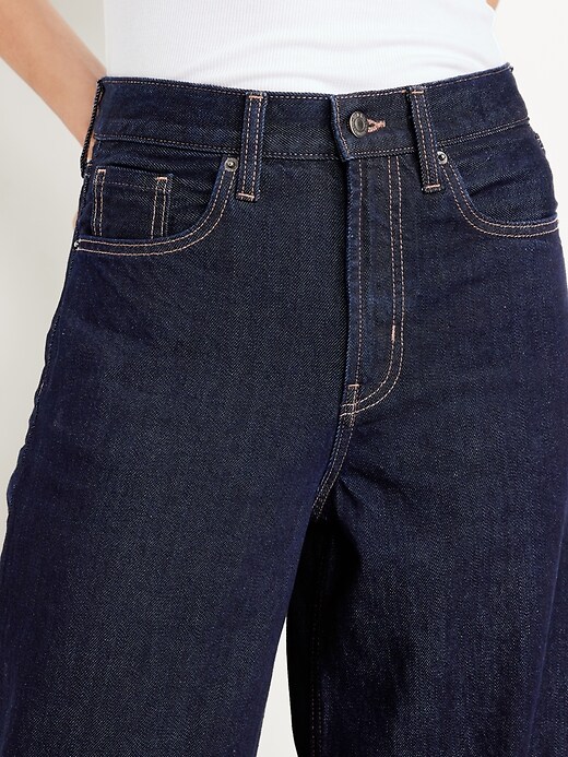 Image number 5 showing, High-Waisted Baggy Wide-Leg Jeans
