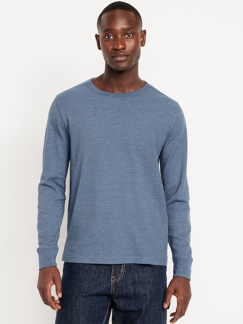 Waffle-Knit T-Shirt - Midnight Rain