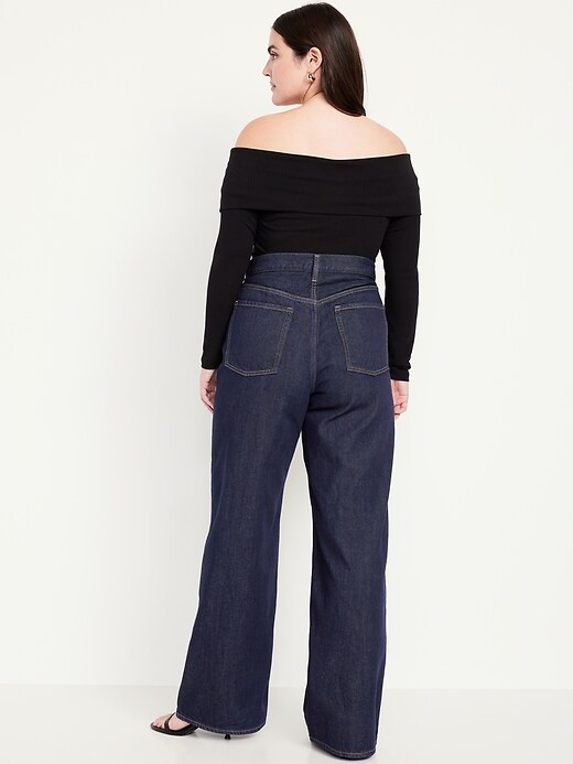 Image number 8 showing, High-Waisted Baggy Wide-Leg Jeans