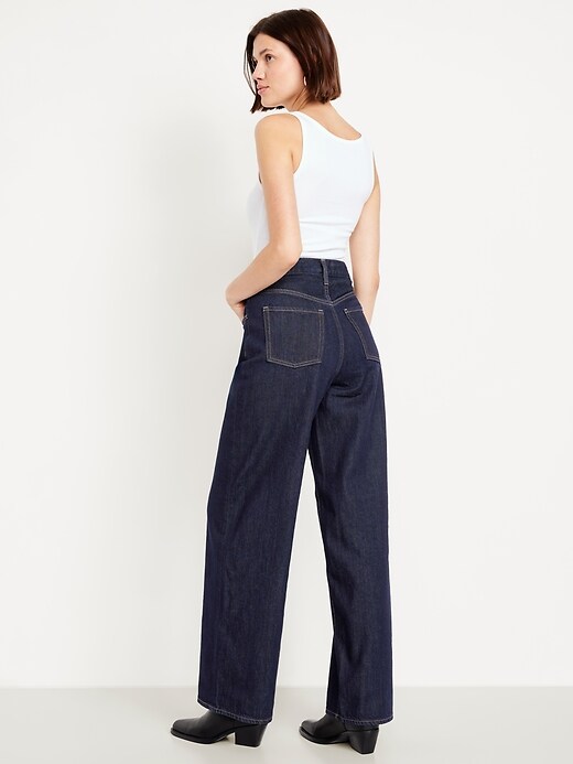 Image number 3 showing, High-Waisted Baggy Wide-Leg Jeans
