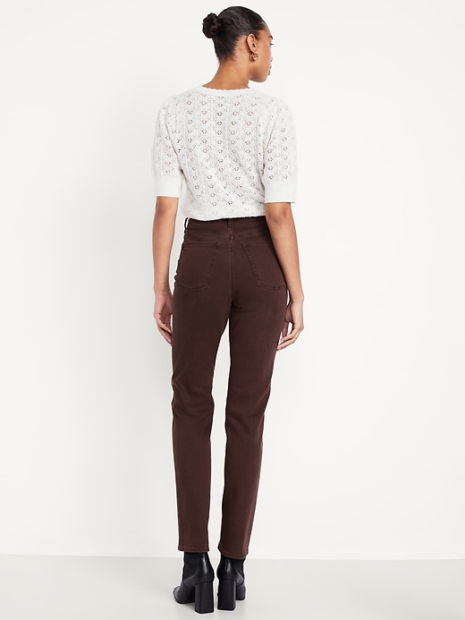 Image number 3 showing, Extra High-Waisted Straight Jeans
